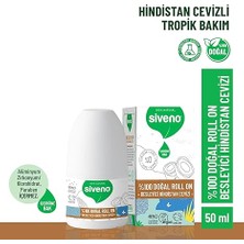 %100 Doğal Roll On Hindistan Cevizli Deodorant Ter Kokusu Önleyici Bitkisel Lekesiz Vegan 50 ml