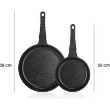 Famos Xl Y.y.döküm Tava Seti-2 Parça-Gri