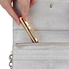 Taşınabilir Parfüm Şişesi, 2'li Set, Cam Göstergeli (Gümüş)