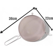 Saplı Paslanmaz Çelik Süzgeç, Büyük Boy Metal Süzgeç 36 * 22 cm - Estetik ve Dayanıklı: Saplı Paslanmaz Çelik Süzgeç - Büyük Boy Metal Süzgeç ile Mutfakta Filtreleme Işlerini Kolaylaştırın!