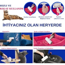 Hazneli Kedi Köpek Tüy Temizleyici Kıl Toz Toplayıcı Kazak Halı Tiftik Temizleyici Gırgır 2 Yönlü Oda Kokusu Hediyeli