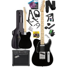 TLX-50BK-25AMP Tele Kasa Maple Klavye 2 Single-Coil 25W Amfili Elektro Gitar
