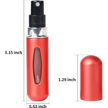 Taşınabilir 5ml Mini Parfüm Atomizer Şişeleri, Doldurulabilir Parfüm Sprey Şişesi, Koku Pompası Kılıfı, Seyahat ve Giden Için Boş Parfüm Şişeleri (4 Paket)
