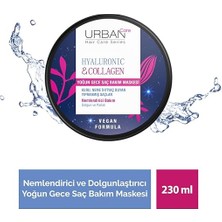 Care Hyaluronik Asit & Kolajen Kuru ve Cansız Saçlara Özel Yoğun Gece Saç Bakım Maskesi 230 Ml-Vegan