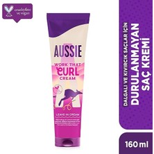 Aussie Work That Curl Dalgalı ve Kıvırcık Saçlar İçin Vegan Durulanmayan Saç Kremi 160 ml