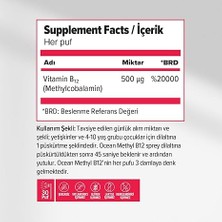 Methyl B12 Dilaltı Sprey 500MCG 5 ml