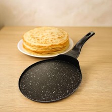 Granit Kaplama Krep Tavası 26 cm | Yapışmaz Yüzeyli Ideal Krep, Pankek ve Omlet Tavası