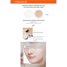 Yarı Mat Görünüm Sunan Cushion Fondöten (Iç Yedek) Magic Cushion Cover Lasting SPF50+/PA+++ (No.23)