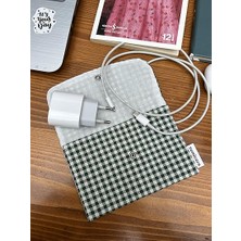 Keten Yıkanabilir Çıtçıt Detaylı Kadınlar Için Ped Çantası,mini Kozmetik Makyaj Çantası,ped Kesesi,cüzdan,kartlık (Koyu Yeşil)