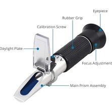 Dijital Refraktometre El Tipi Brix Refraktometre, Şeker Testi Için% 0-32, Otomatik Sıcaklık Kompanzasyonlu, Reçel, Meyve ve Içecekler Için Ideal - 3 Pipet ve Saklama Kutusu Içerir