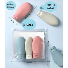 Şişesi Krem Şampuan 3 Adet Set, Sızdırmaz Kozmetik Şişesi, Çok Amaçlı Seyahat Tipi Doldurulabilir Krem Losyon Şişe Seti Tatil Kamp Kutusu (Bpa Içermez)