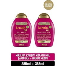 Keratin Oil Kırılma Karşıtı Sülfatsız 385 ml Şampuan + 385 ml Saç Kremi 2'li Set