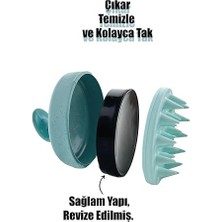 Saç Bakım Fırçası, Saç Derisine Masaj Yapan Şampuan Tarağı, Duş Fırçası Slikon Saç Masaj Tarağı Mavi