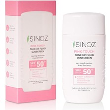 SPF50 Pink Touch Aydınlatıcı Sıvı Yüz Güneş Kremi Yeni Nesil Güneş Filtreleri Hibrit Formül 50ML