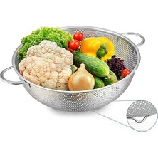Paslanmaz Çelik 26CM Çift Kulplu Sepet Süzgeç, Salata, Meyve, Makarna Süzgeci - Paslanmaz Çelik Çift Kulplu 26CM Sepet Süzgeç