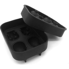 Toptan (Kuru Kafa Buzluk) 4 Lü Kafatası Buzluk, Kokteyller ve Partilerin Aranan Buz Kalıbı, FT782378