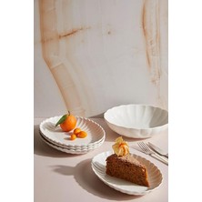 Porselen Bone Luz Form 27 Parça 6 Kişilik Yemek Takımı Beyaz