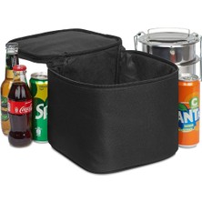 8 Litre Termos Çanta Termal Yemek Taşıma Çantası Sıcak ve Soğuk Tutan Siyah Malzeme