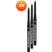 Glimmersticks Pırıltılı Asansörlü Suya Dayanıklı Göz Kalemi Smokey Diamond Üçlü Set