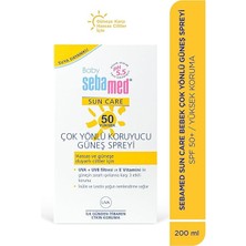 Baby Spf 50+%98 Uva Korumalı Uvb Filtreli Çok Yönlü Koruyucu Çocuk Güneş Spreyi 200 ml