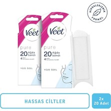 Pure Hipoalerjenik Yüz Ağda Bandı, (2 x 20 Adet)