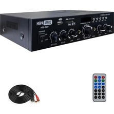 Merz HB-200 Stereo Mixer Amfi 4-8 Ohm 2 Çıkışlı 2X100W Anfi Bluetooth USB