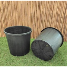 Üretim Saksısı 2 Adet 14 Lt 28X27 cm Plastik Saksı Siyah Üretim Saksı Bitki Üretim Saksısı