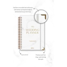 Color Altın Köşeli Düğün Planlayıcısı 15 cm x 21 cm Luxury Wedding Planner 192 Sayfa