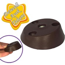 Ayak Tabanı Kahverengi Mobilya Masa Sehpa Ayağı Bağlantı Aparatı Açılı Plastik