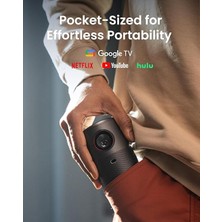 By Anker, Capsule Air, Dünyanın En Küçük Google Tv Projeksiyon Cihazı, Sadece 650G, 2 Saat Oynatma, Otomatik Odak - Siyah