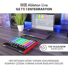 Professional Apc Mini - USB Mıdı Pad Controller ile Klip Başlatma, Ableton Live Lite, 64 Rgb Pedleri, Davul ve Nota Modu ve Mıdı Mikser