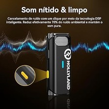 Hollyland Lark M1 Kablosuz Yaka Mikrofonu, Gürültü Engelleme Özellikli Çift Kanallı Yaka Mikrofonu, 199,9 M 8 Saat, iPhone Kamera Youtube Video Kaydı, Canlı Yayın Podcast Röportajı Vlog ile Uyumlu