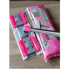 Adet Süper Islak Havlu Hediyeli Yer Cam Silme Mopu Mikrofiber Yedek Bezli Yer Duvar Fayans Silme