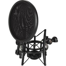 NB40 Masa Mikrofon Standı (Sehpa) + SH-101 Pop Filtre ve Shock Mount Set