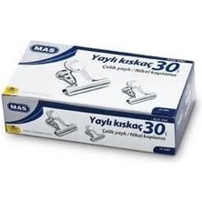 Beyaz Metal Kıskaç Yaylı 30 Milimetre, 2 Düzinelik Kutu