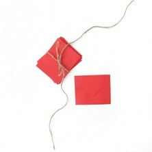 Minik Zarf, 7x9 cm 25 Adet (Kırmızı)