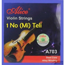 Alice A703-1 Numara (Mi) Tek Keman Teli Dayanıklı Steel Core ve Alloy Winding Malzeme
