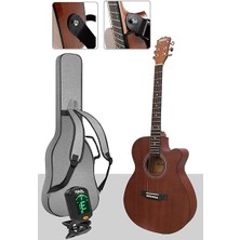 PHX-187 Masif Ağaç Akustik Gitar 4/4 Yetişkin Boy (Gigbag Çanta Tuner Askı Capo)