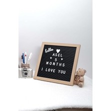 Gitti Ahsap Yazı Panosu Mesaj Tahtası ve Beyaz Harf Seti