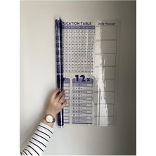 Kağıt Çarpım Tablosu Yazı Tahtası Akıllı Kağıt Tahta Ingilizce 100X56 cm 1 Adet Kalem