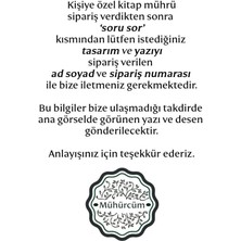 Kendinden Mürekkepli Kitap Kaşesi Mührü Kişiye Özel Kitap Mührü Kaşe Isim Yazılı Kitap Mührü ve Istampa Set R5814-07