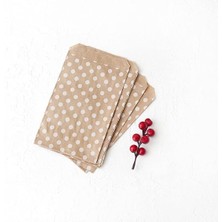 Kese Kağıdı, Kraft-Beyaz Puantiyeli (11X20-100 Adet)