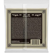 Ball P02070 Earthwood Fosfor Bronz Akustik Bas Telleri, Ölçü 45-95 Orijinal Versiyon