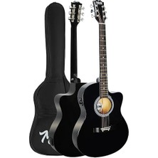 RG-560BK Pack Siyah Elektro Akustik Gitar Full Set Ekolayzerli 40 Inç 4/4 Yetişkin