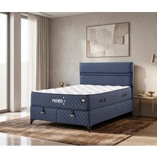 Mona Yatak Nova Lacivert Çift Taraflı Ortopedik Pocket Yaylı Yatak - 30 cm