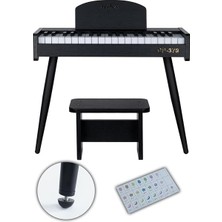 CP-370BK Ahşap Çocuk Piyanosu Pilli 37 Tuşlu Gerçek Piyano Tuşları