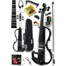 RCZ-606B Elektro Keman Seti Siyah (Kulaklık Kablo Metod Tuner Yastık)
