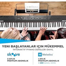 Recital Dijital Piano Klavye 88 Tuşlu Yeni Başlayanlar Için Yarı Ağırlıklı Tuşlu, Dahili Hoparlörlü ve Piano Dersli