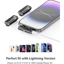 Hollyland Lark C1 iPhone Için Kablosuz Yaka Mikrofonu, Mfi Sertifikalı, Tak ve Çalıştır, 200M Iletim ile Gürültü Önleyici Yaka Mikrofonu, 32H Çalışma Süresi, Iphone, iPad ile Uyumlu, Siyah