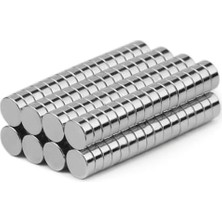 Adet 4x2 mm Yuvarlak Güçlü Neodyum Mıknatıs (Çap 4 mm Kalınlık 2 Mm)